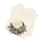 Celestial Moon & Roses Graphic T-Shirt