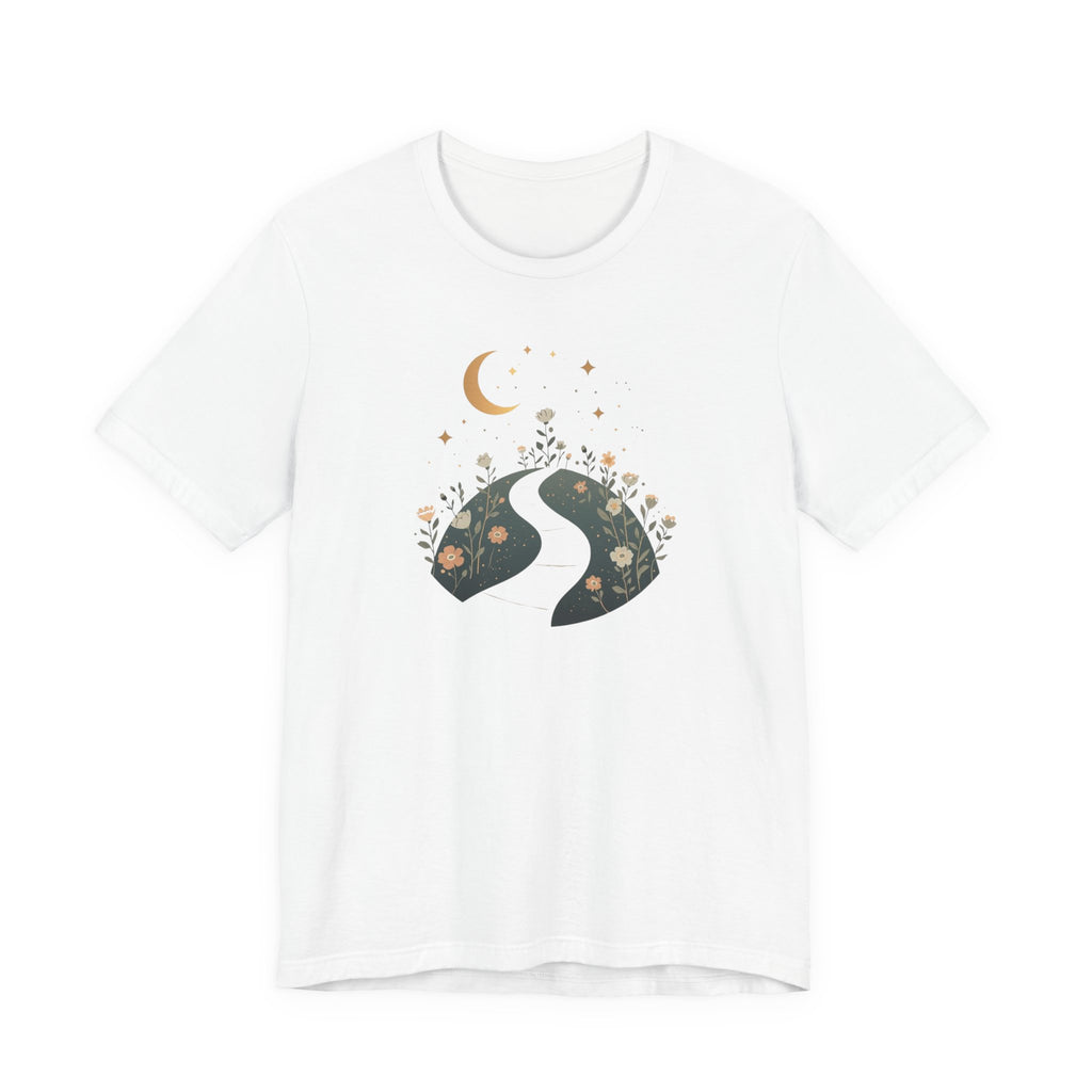 Moonlit Wildflower Path Graphic T-Shirt