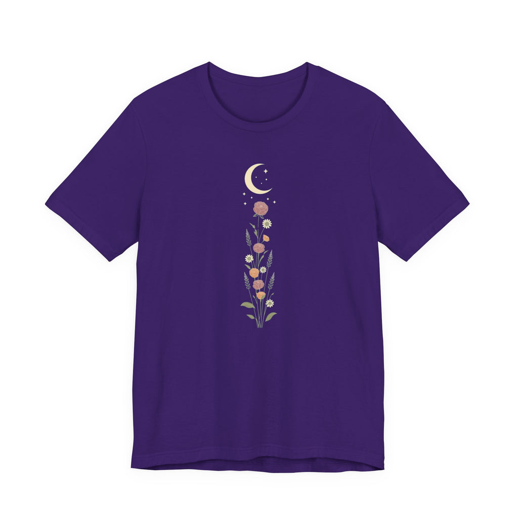 Wildflowers and Crescent Moon T-Shirt