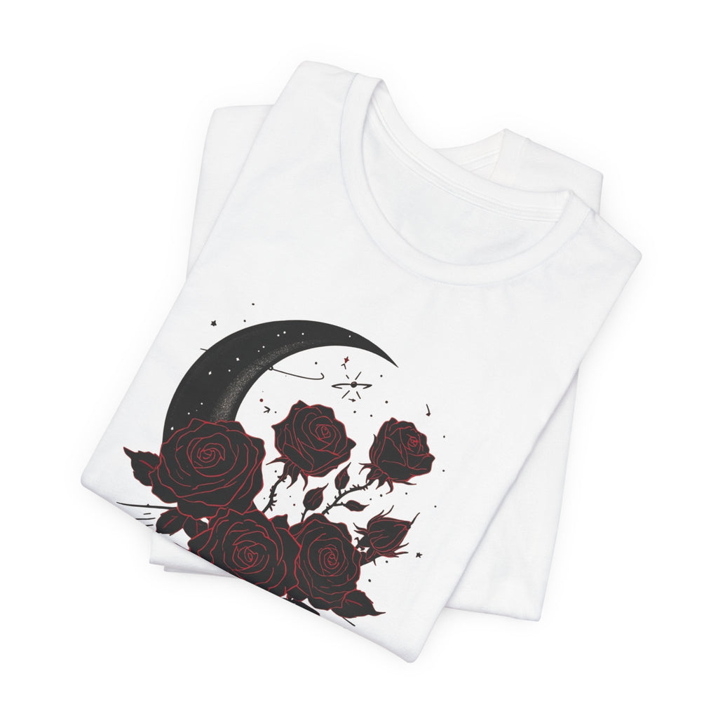 Gothic Moon and Roses T-Shirt