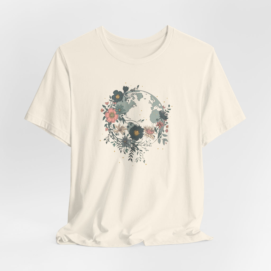 Floral Earth Graphic T-Shirt
