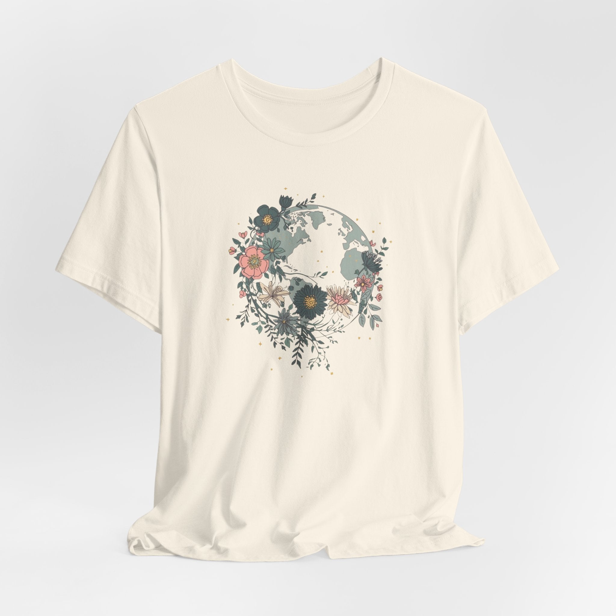 Floral Earth Graphic T-Shirt