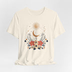 Celestial Orbit Floral Graphic T-Shirt
