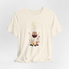 Celestial Wine & Wildflowers Graphic T-Shirt