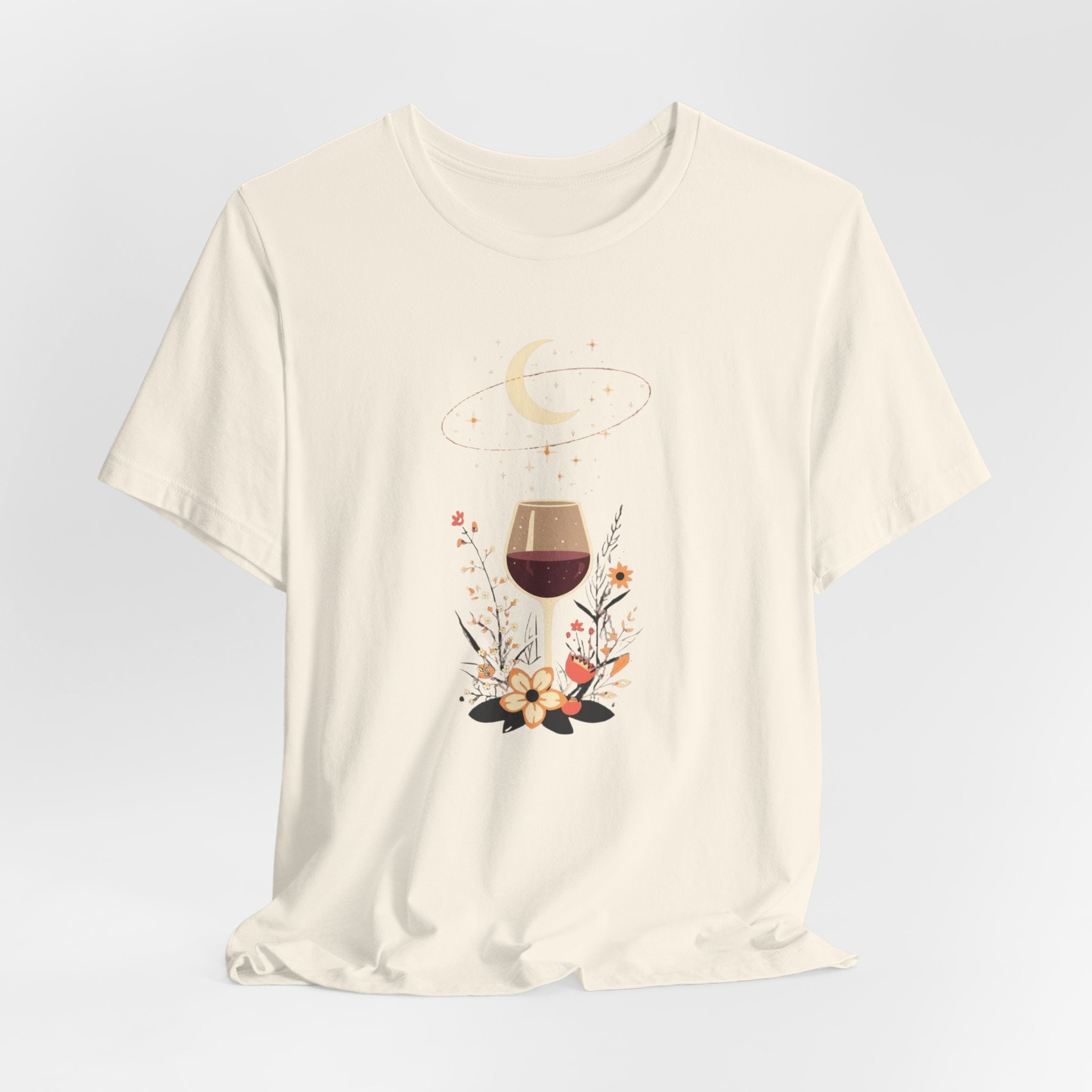 Celestial Wine & Wildflowers Graphic T-Shirt