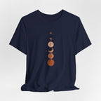 Warm Scandinavian Crescent Moon and Flowers T-Shirt