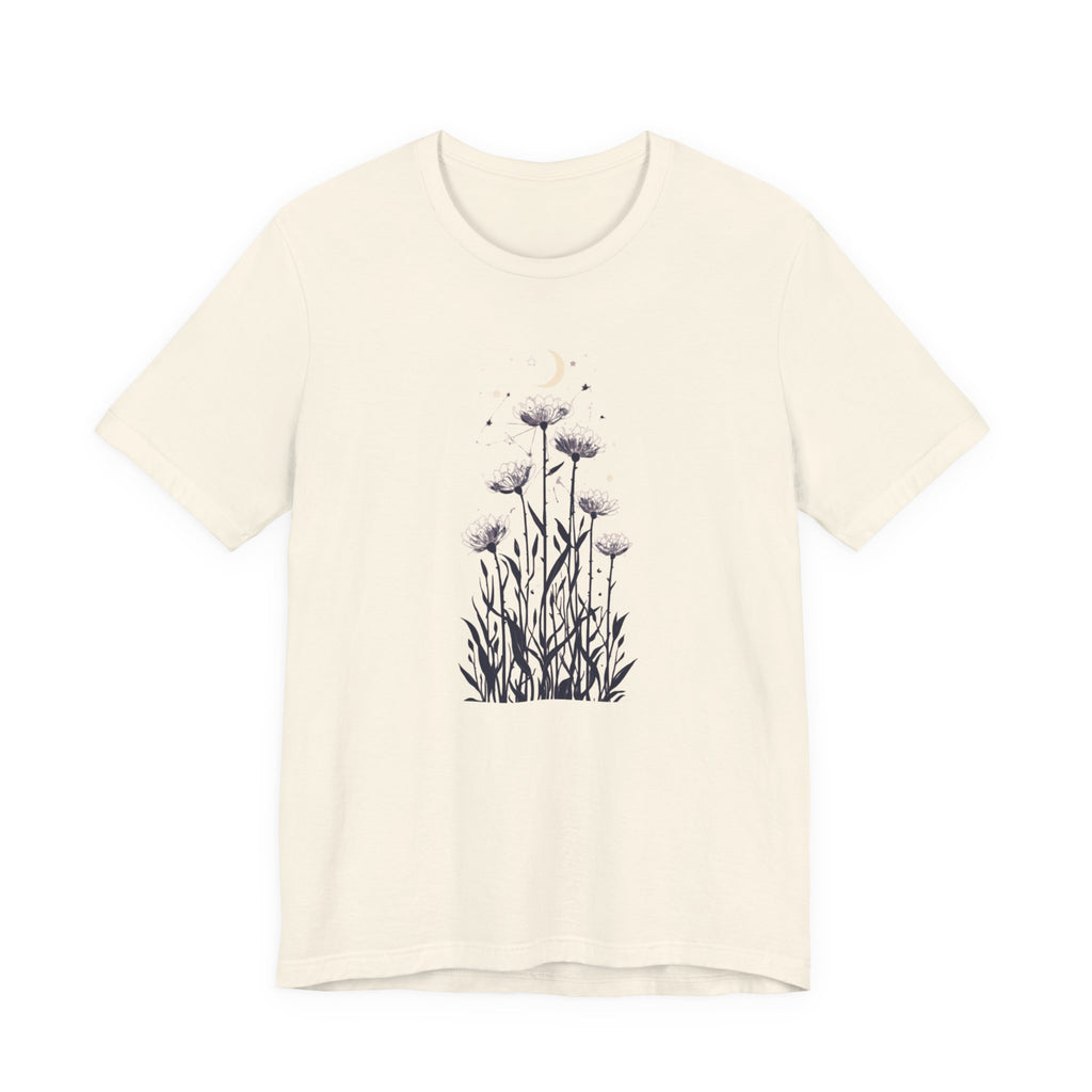 Moonlit Wildflower Night Graphic T-Shirt
