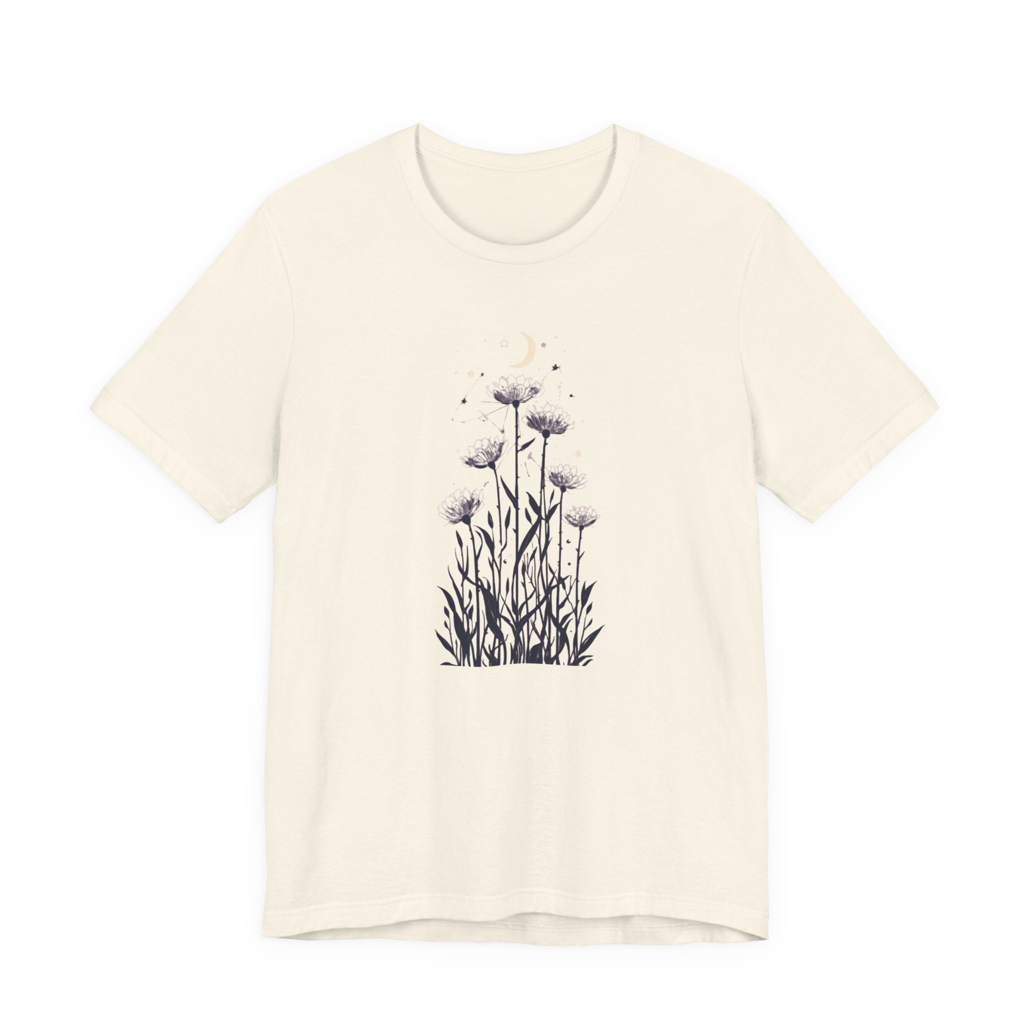 Moonlit Wildflower Night Graphic T-Shirt