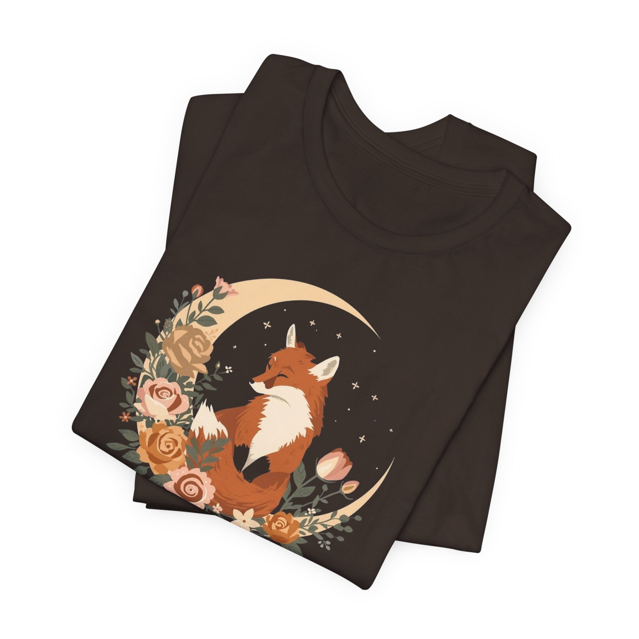 Crescent Moon and Wildflower Fox T-Shirt