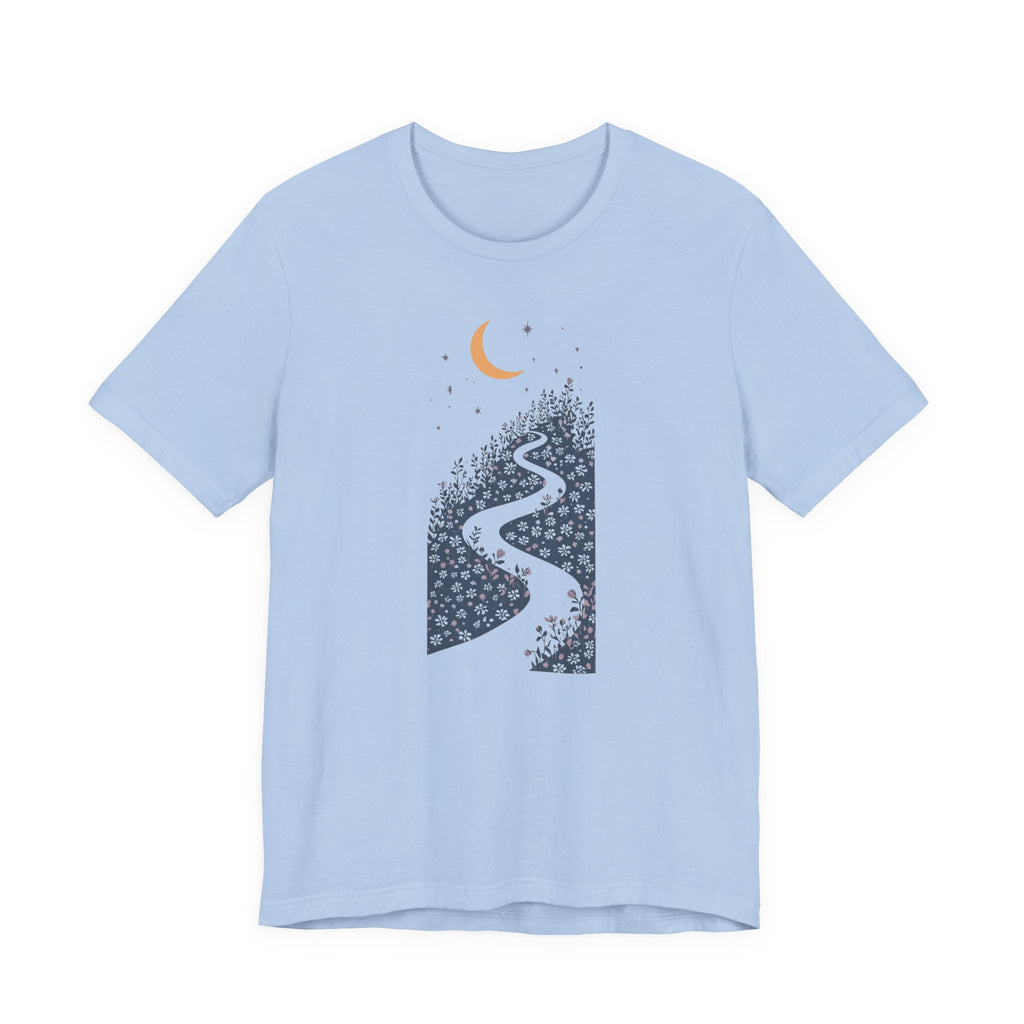 Moonlit Wildflower Path Graphic T-Shirt