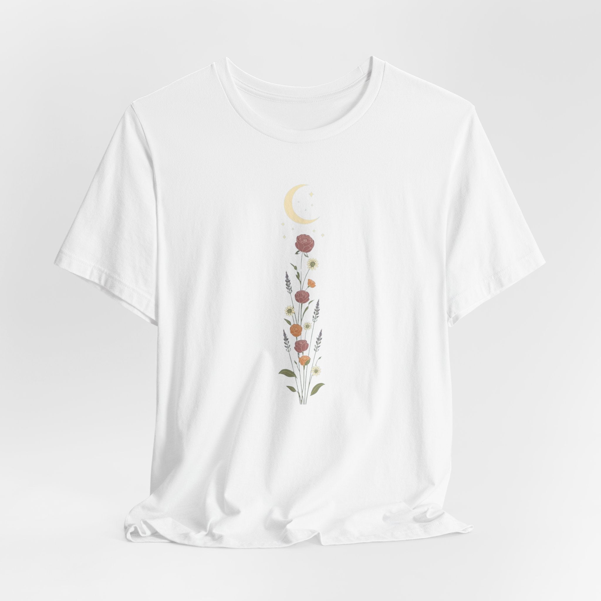 Wildflowers and Crescent Moon T-Shirt