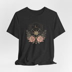Celestial Compass Floral Graphic T-Shirt