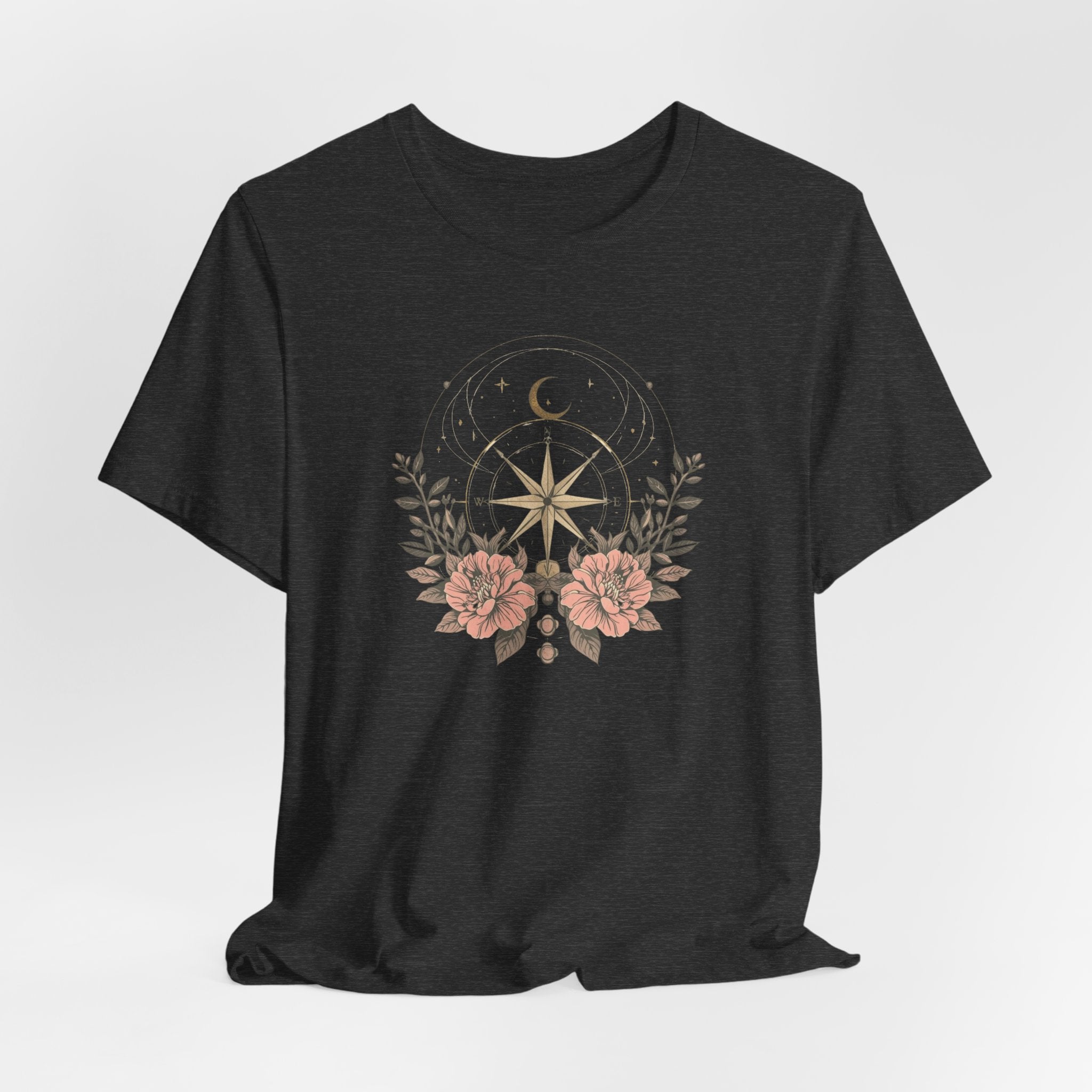 Celestial Compass Floral Graphic T-Shirt