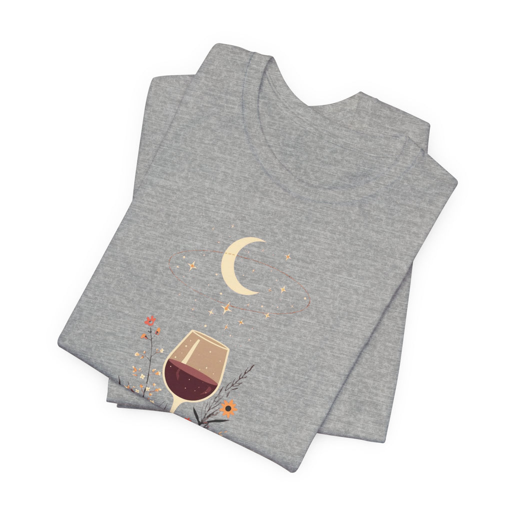 Celestial Wine & Wildflowers Graphic T-Shirt