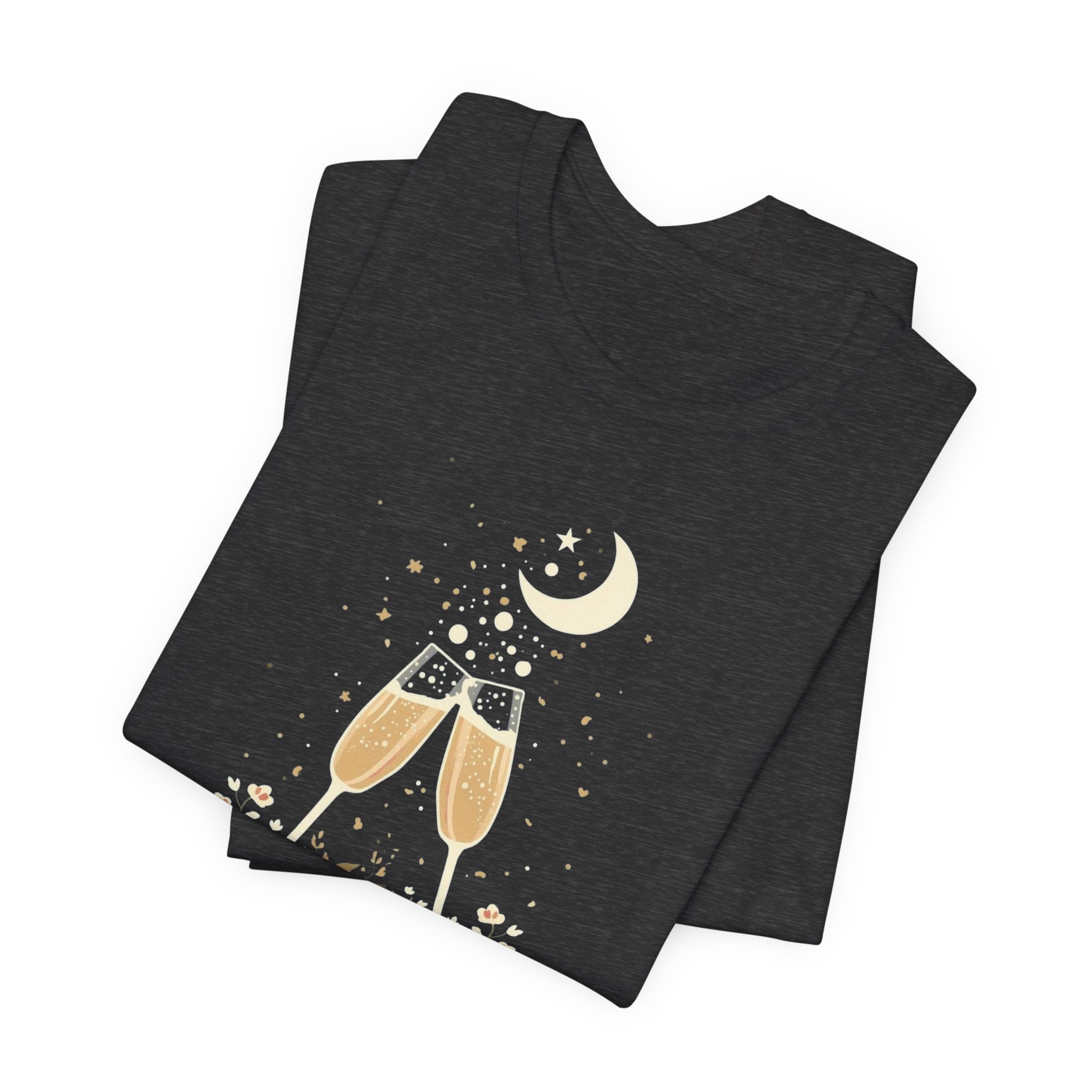 Celestial Champagne & Blush Florals Graphic T-Shirt