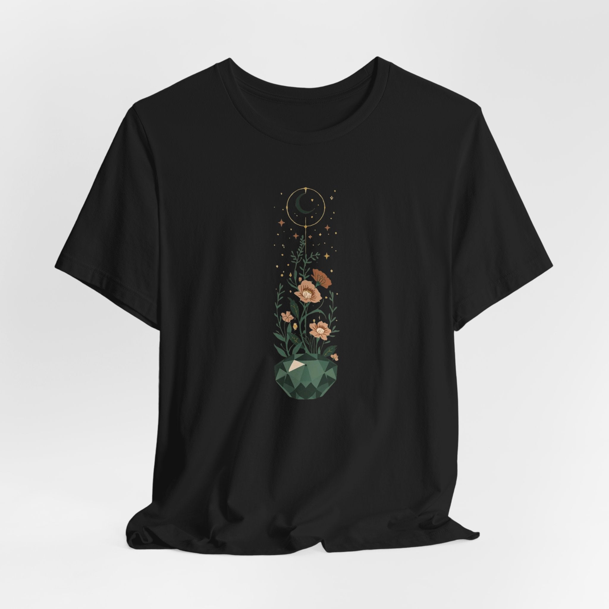 Celestial Crystal Garden Graphic T-Shirt