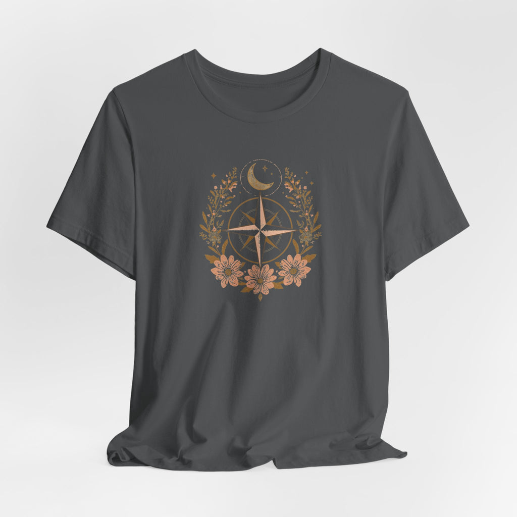 Celestial Compass Floral Graphic T-Shirt