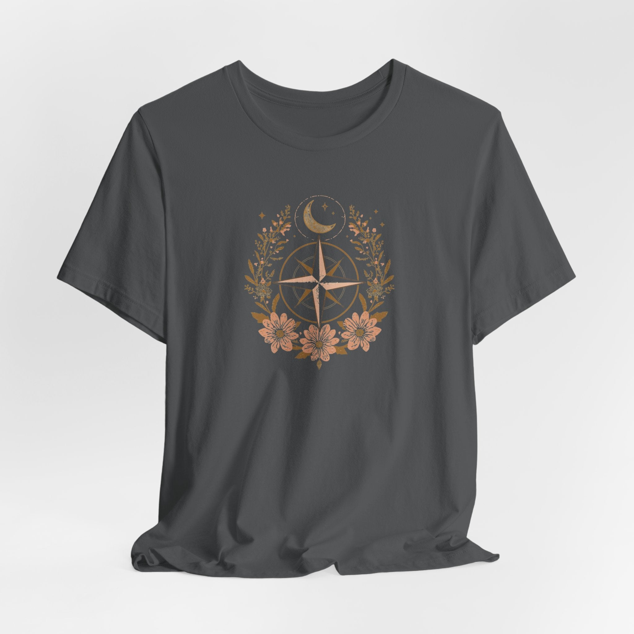 Celestial Compass Floral Graphic T-Shirt