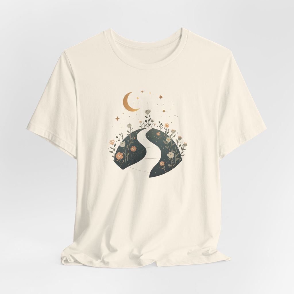 Moonlit Wildflower Path Graphic T-Shirt