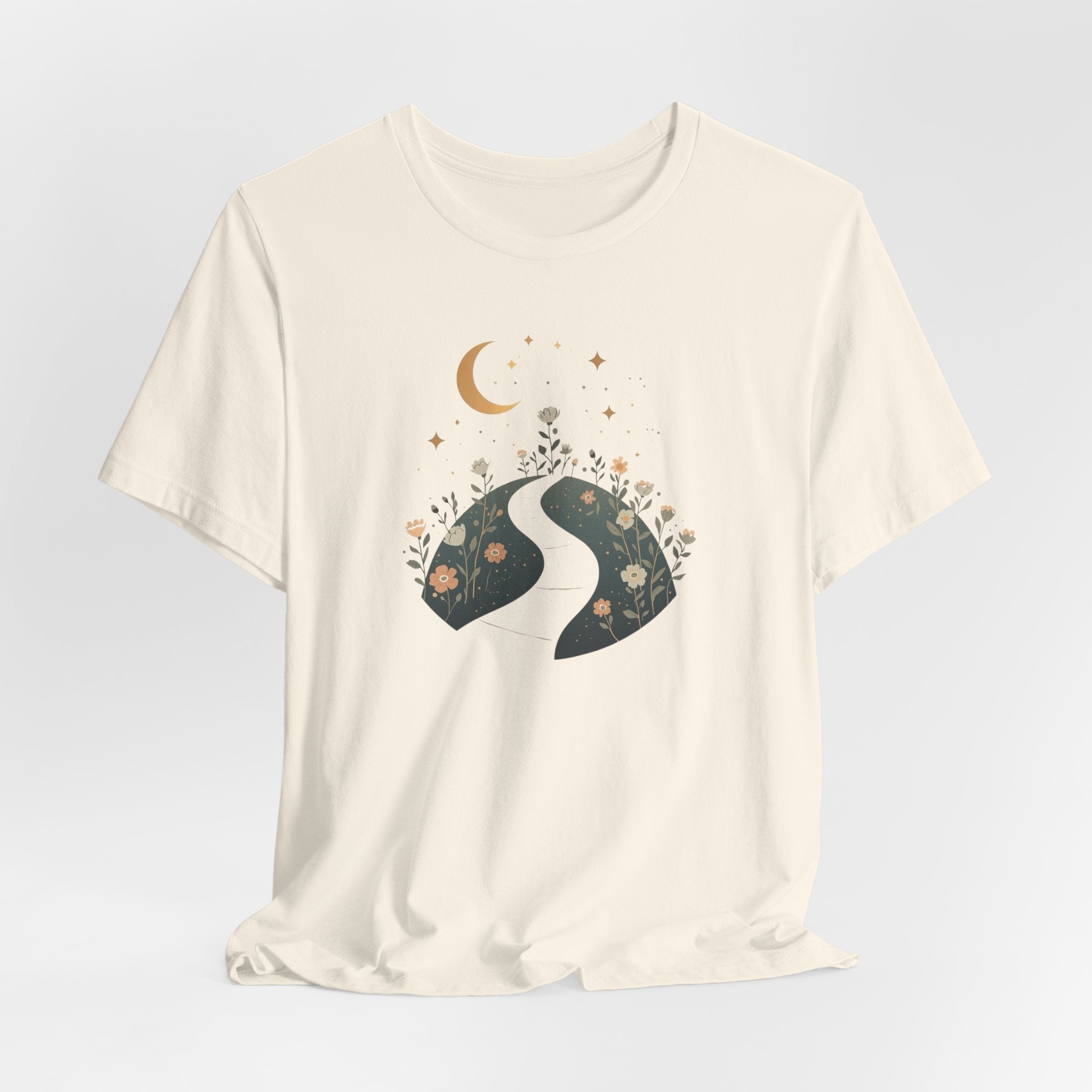 Moonlit Wildflower Path Graphic T-Shirt