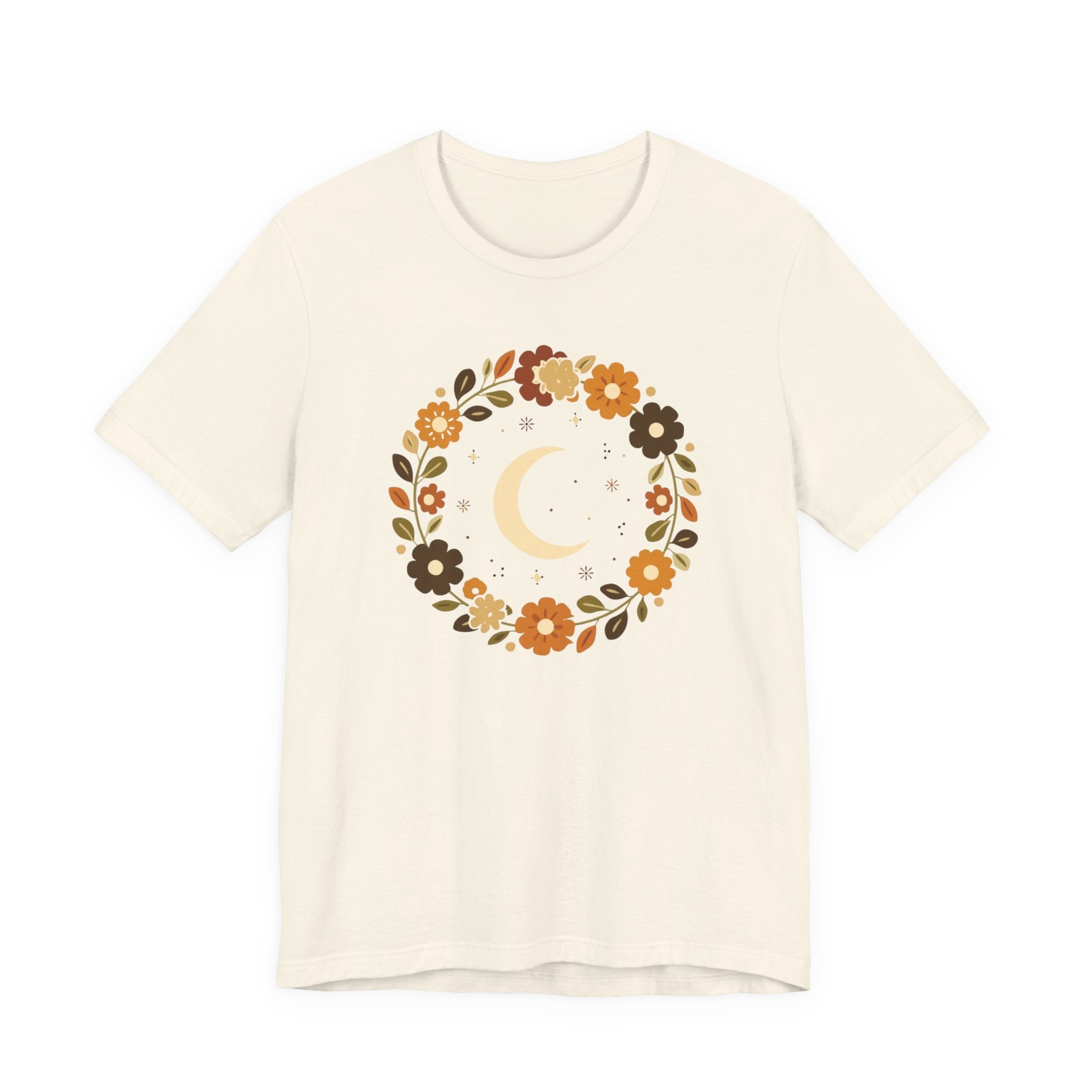 Retro Celestial Floral Wreath T-Shirt