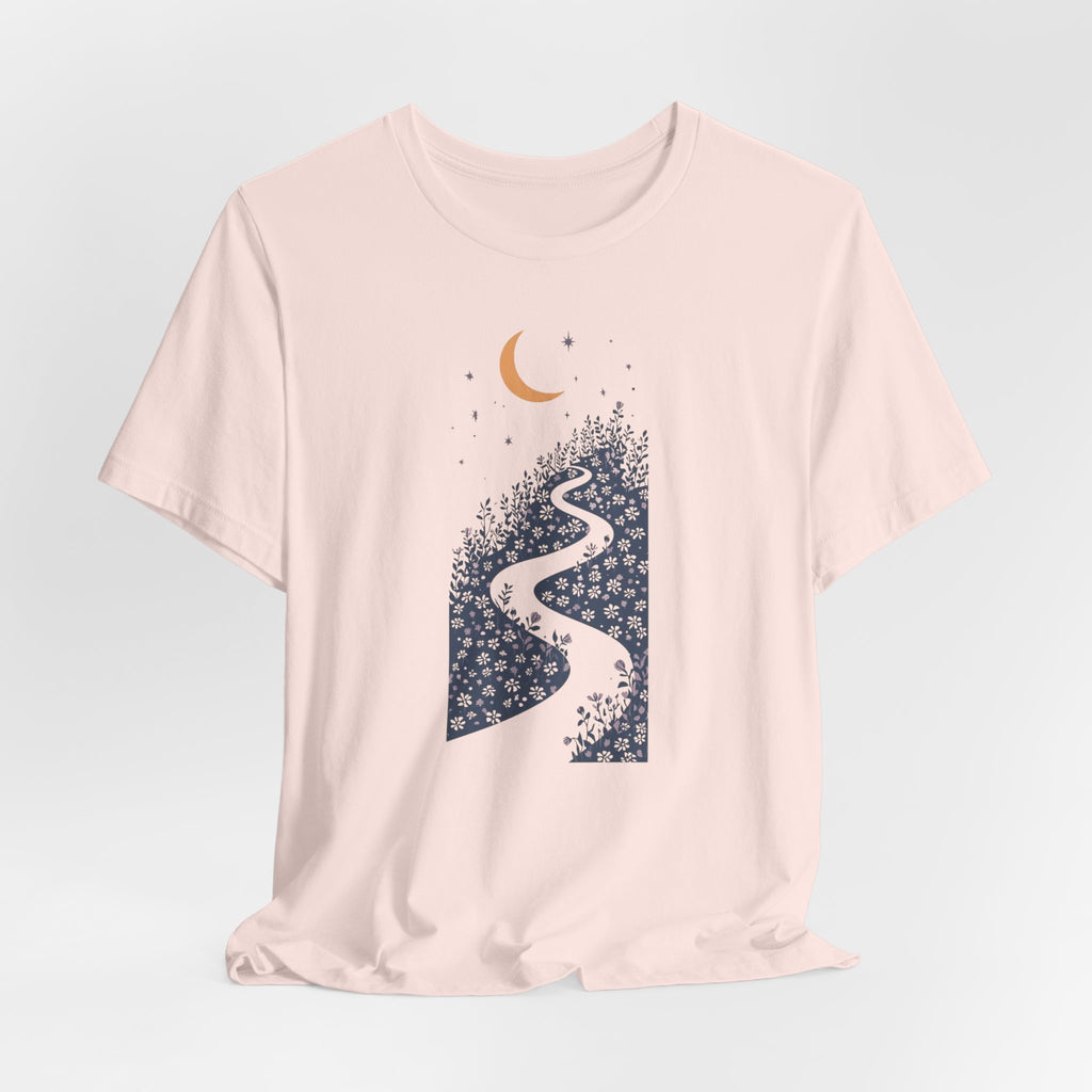 Moonlit Wildflower Path Graphic T-Shirt