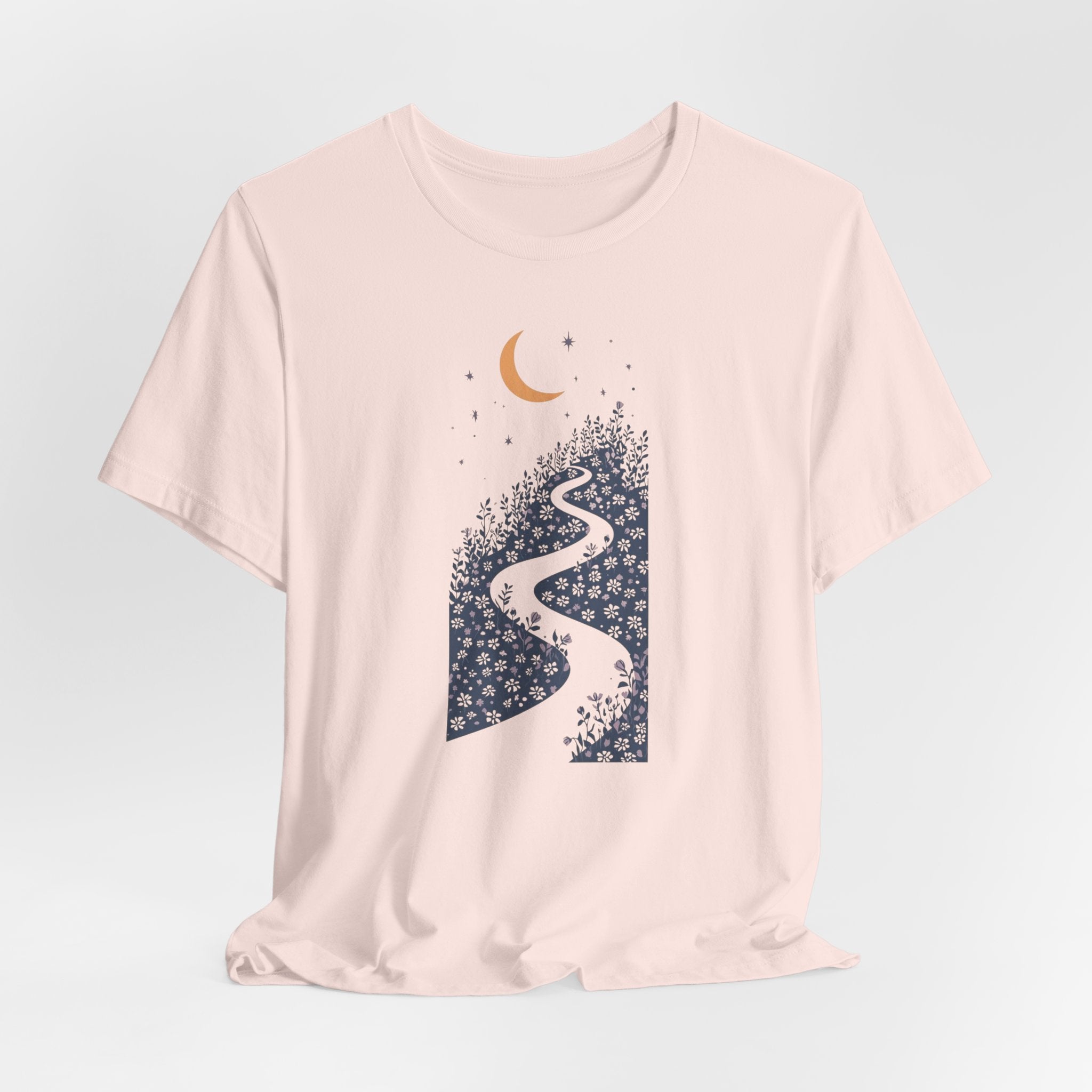 Moonlit Wildflower Path Graphic T-Shirt