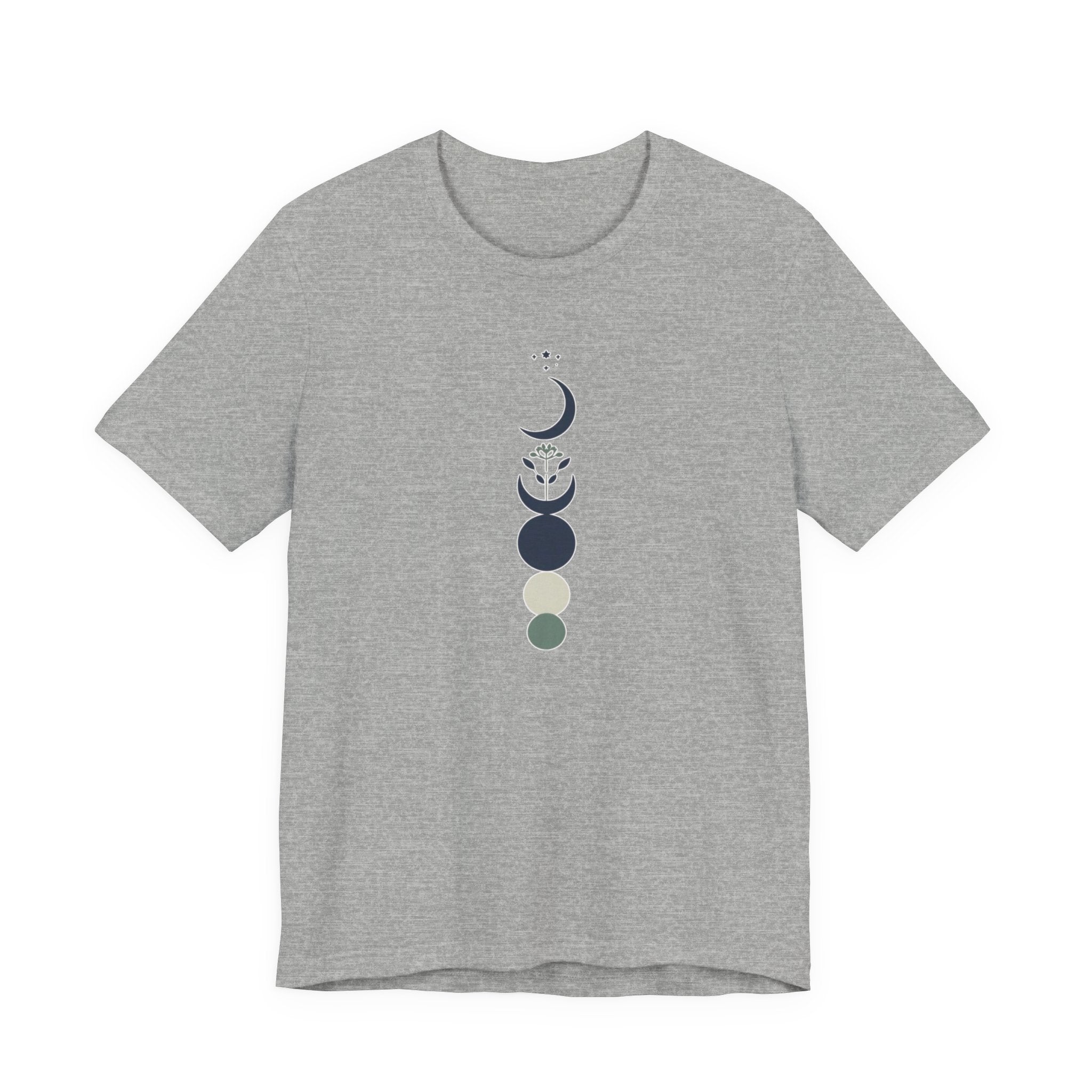 Blue Scandinavian Crescent Moon T-Shirt