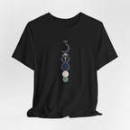 Blue Scandinavian Crescent Moon T-Shirt