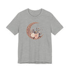 Rose Gold Celestial Moon Floral Graphic T-Shirt