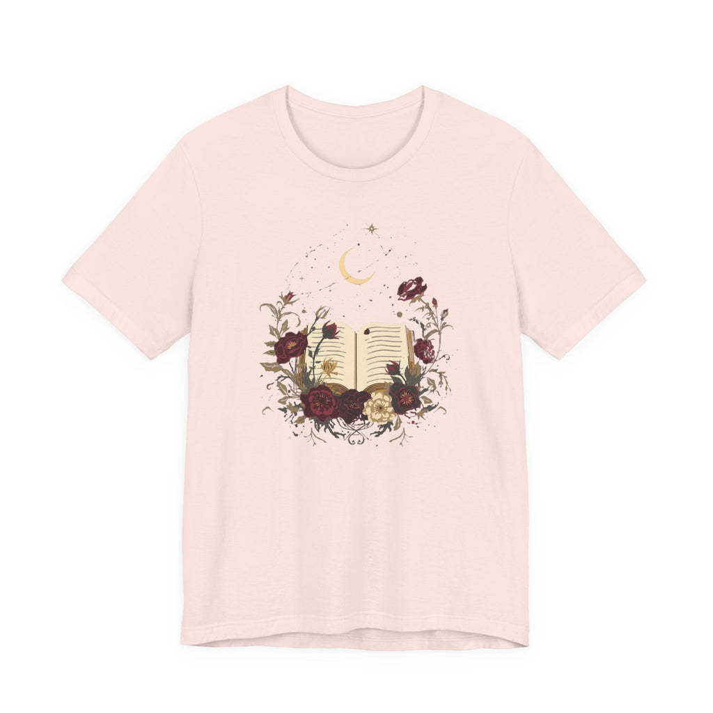 Celestial Rose Book Lover Graphic T-Shirt