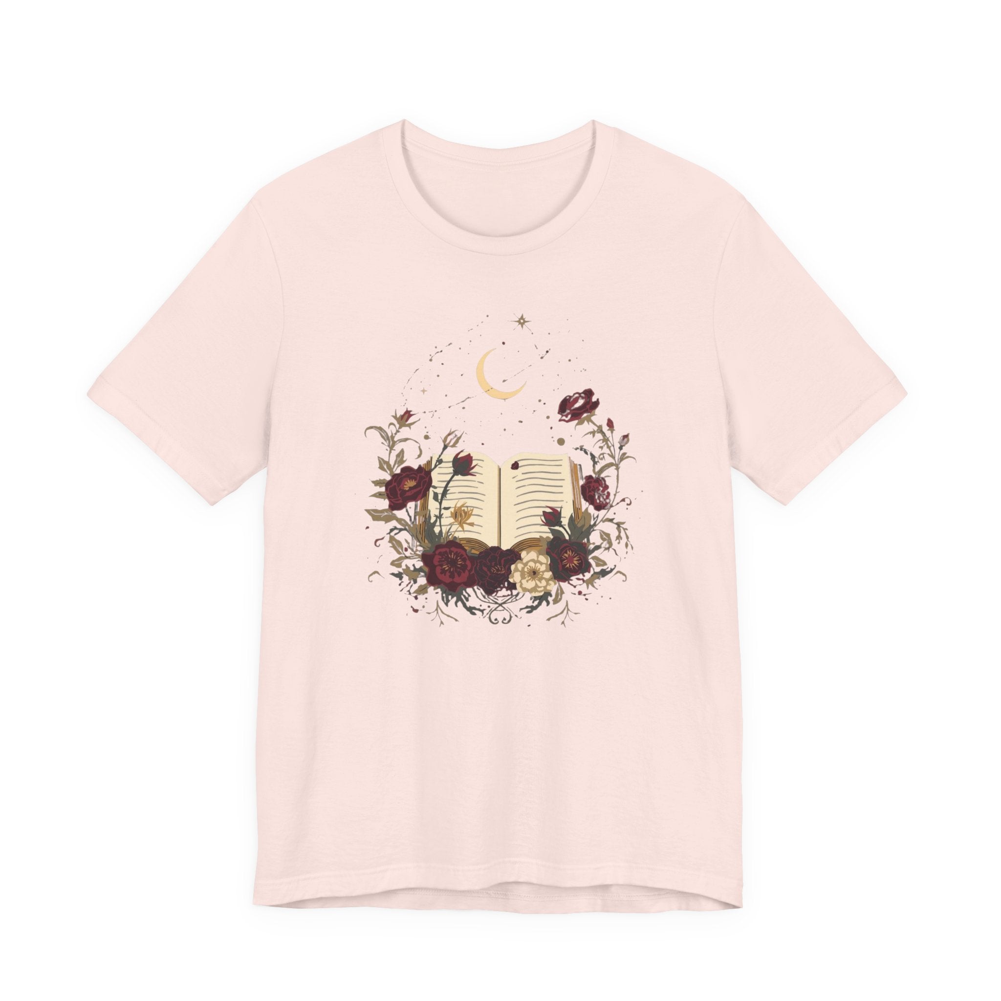 Celestial Rose Book Lover Graphic T-Shirt
