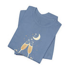 Celestial Champagne & Blush Florals Graphic T-Shirt