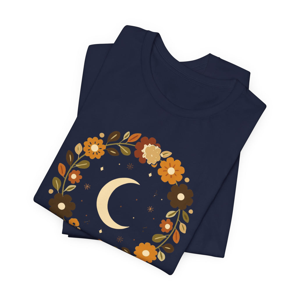 Retro Celestial Floral Wreath T-Shirt