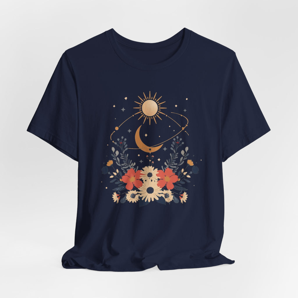 Celestial Orbit Floral Graphic T-Shirt