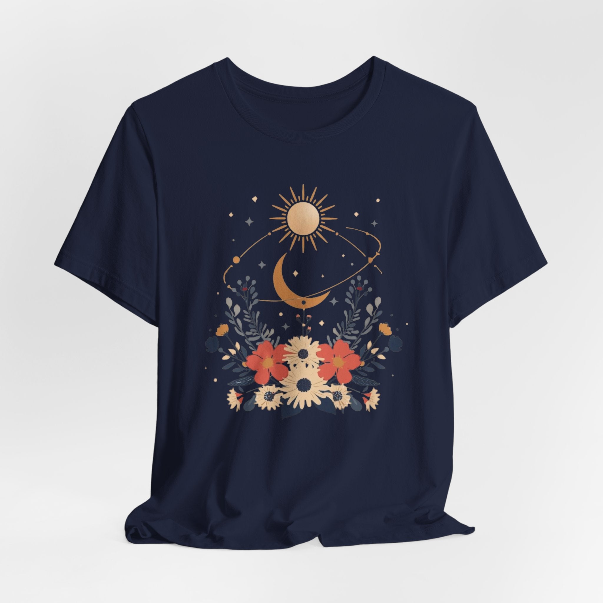 Celestial Orbit Floral Graphic T-Shirt