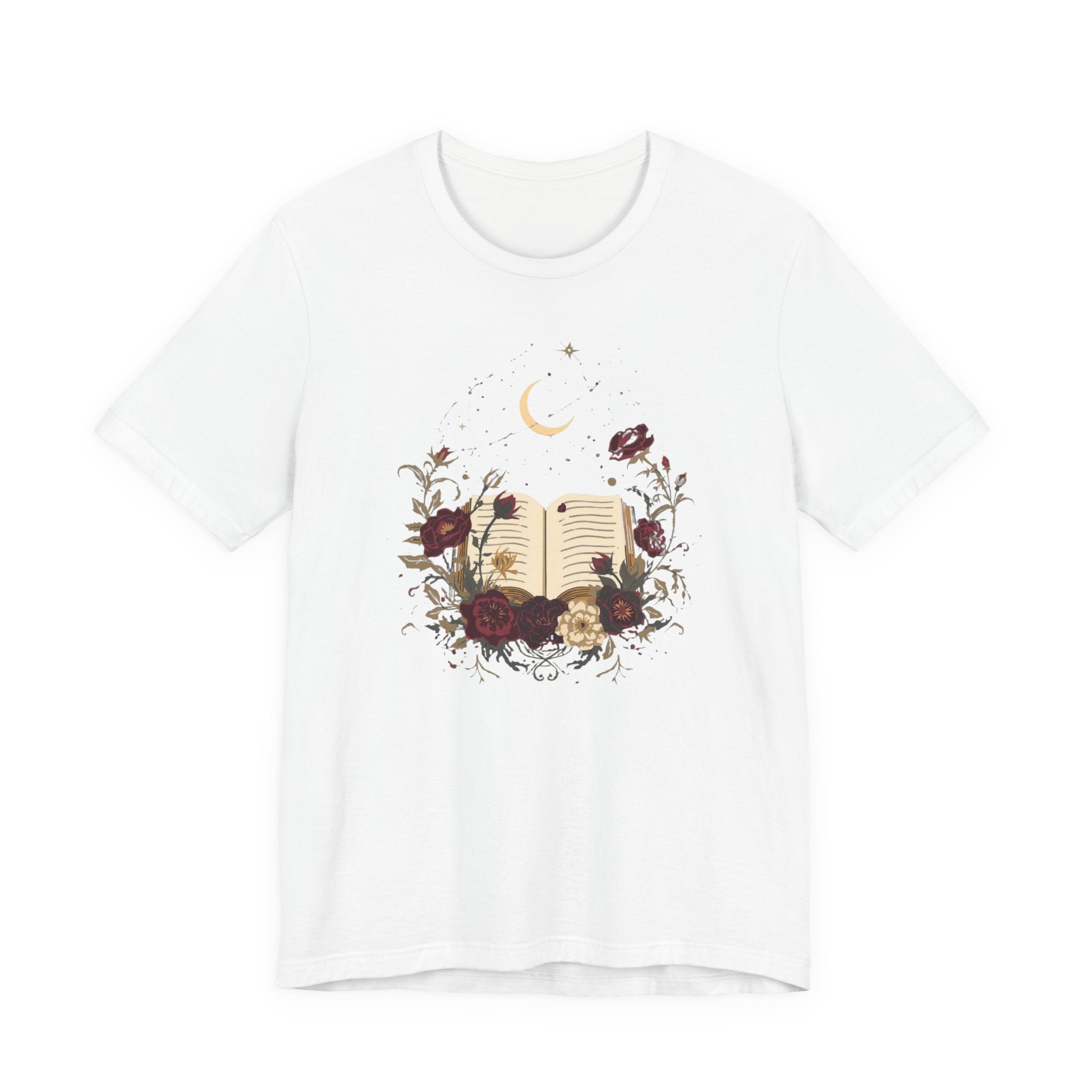 Celestial Rose Book Lover Graphic T-Shirt