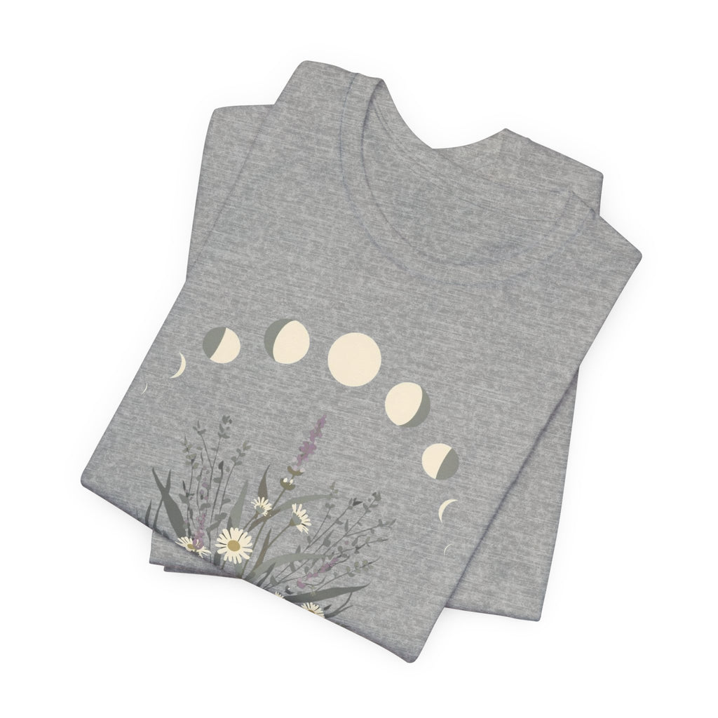 Lavender and Daisy Moon Phases T-Shirt