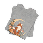 Crescent Moon and Wildflower Fox T-Shirt