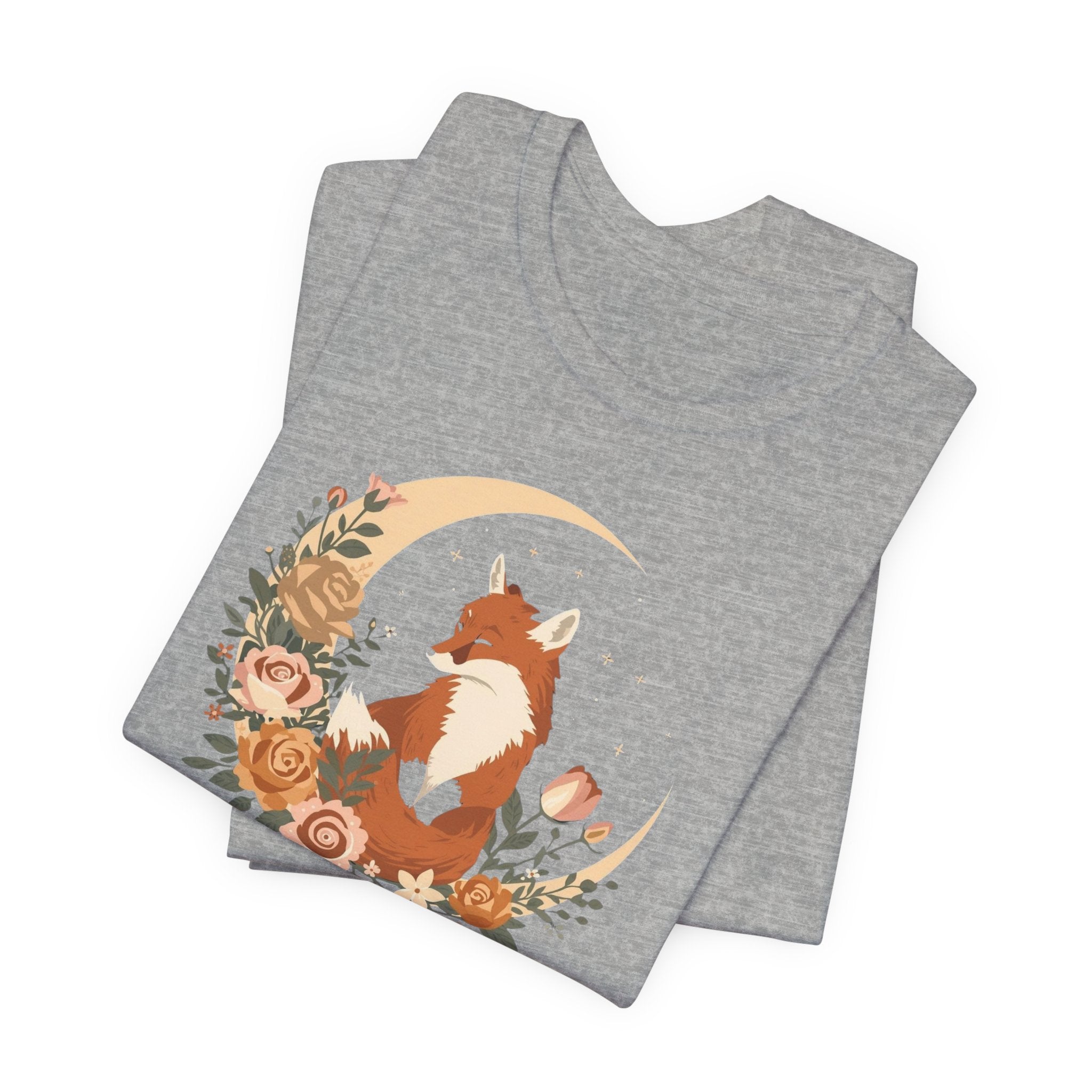 Crescent Moon and Wildflower Fox T-Shirt