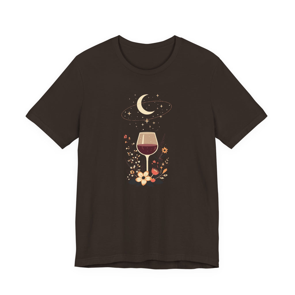 Celestial Wine & Wildflowers Graphic T-Shirt