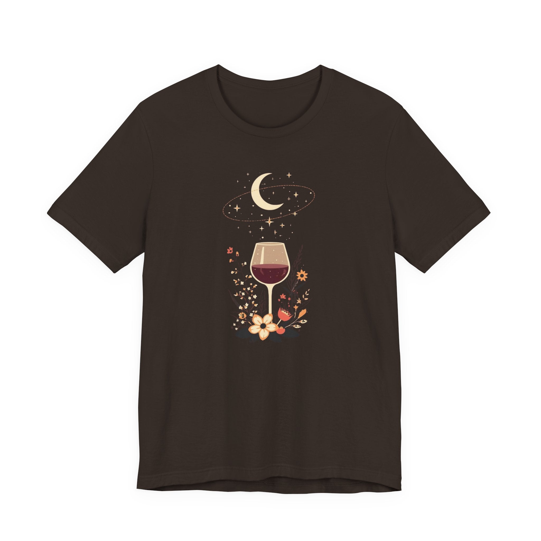 Celestial Wine & Wildflowers Graphic T-Shirt
