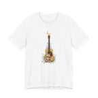 Celestial Floral Guitar Graphic T-Shirt