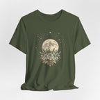 Full Moon & Flower Celestial Graphic T-Shirt