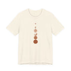 Warm Scandinavian Crescent Moon and Flowers T-Shirt