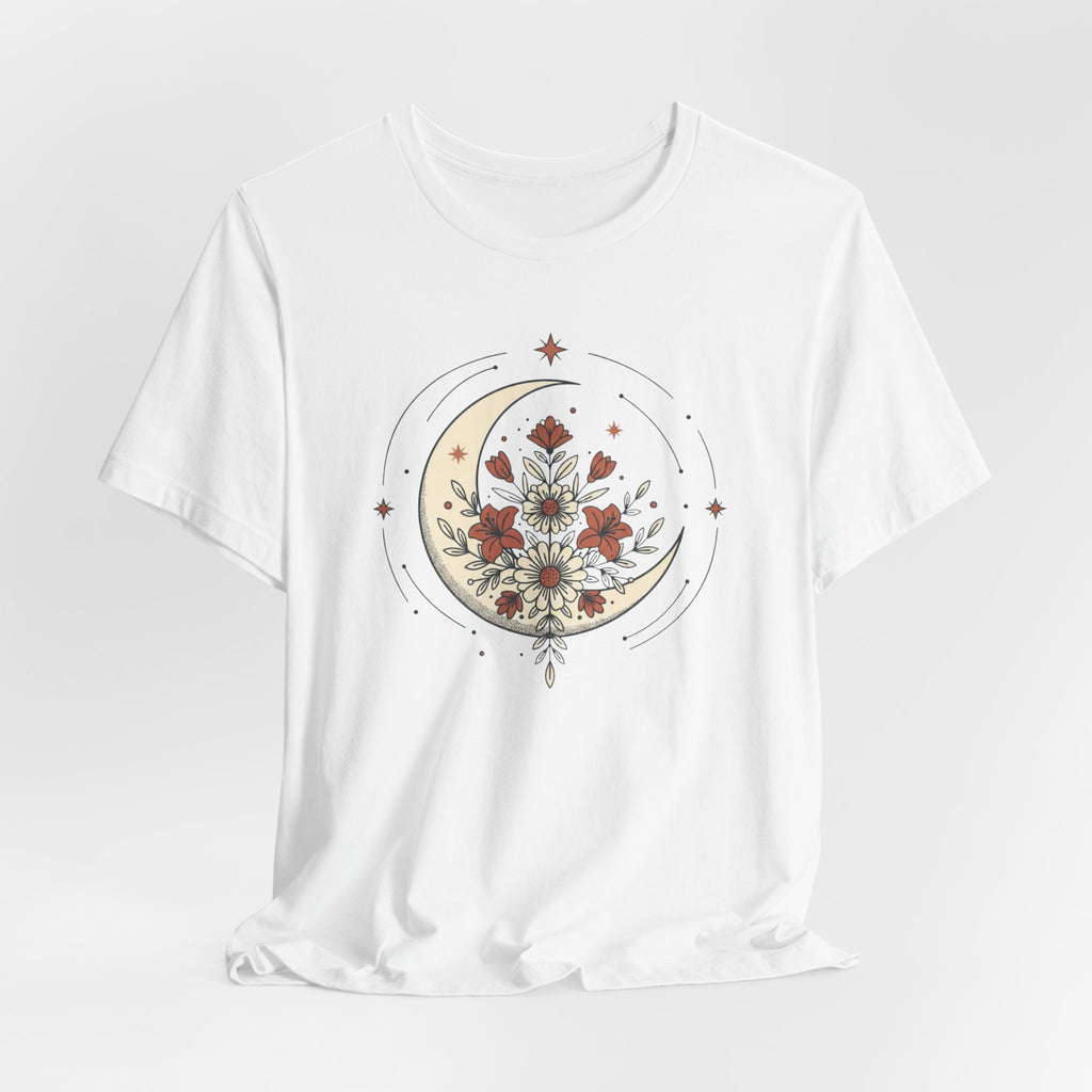 Crescent Moon and Flowers T-Shirt