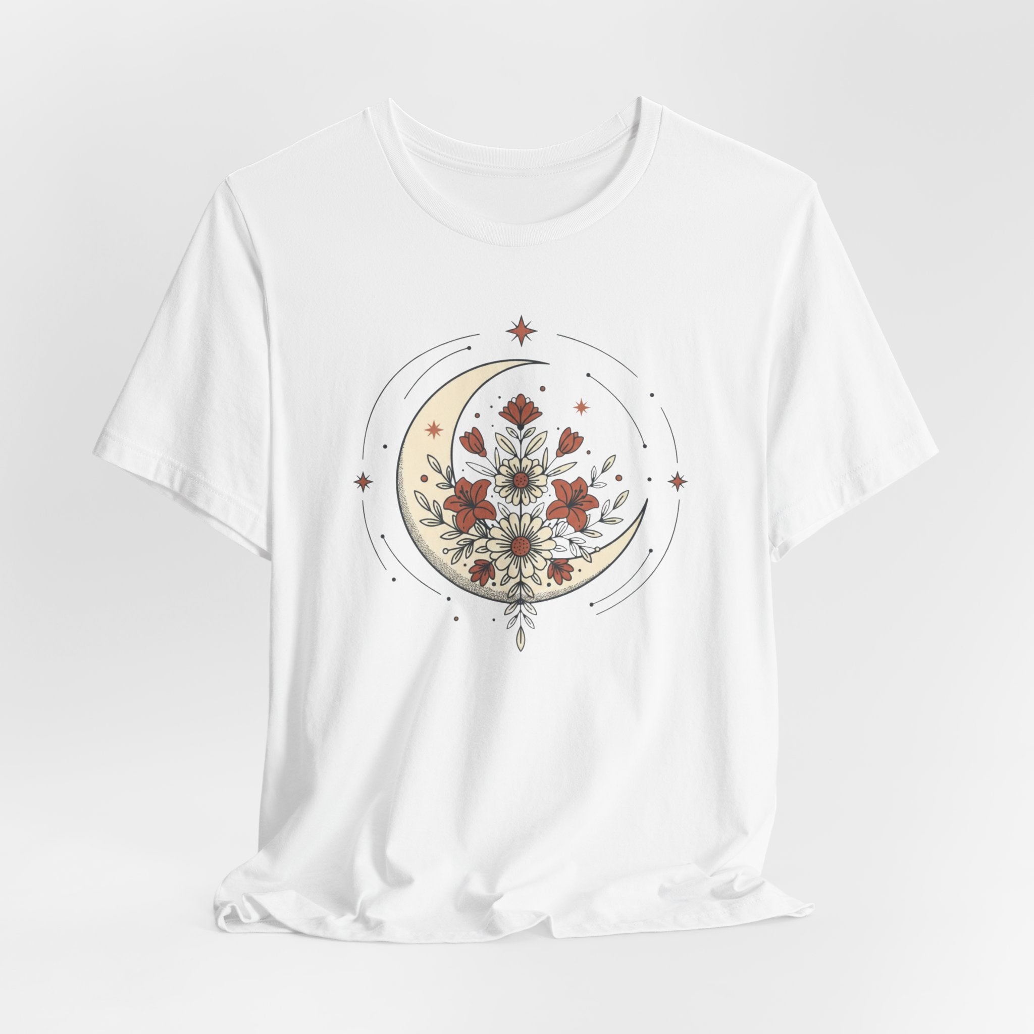 Crescent Moon and Flowers T-Shirt