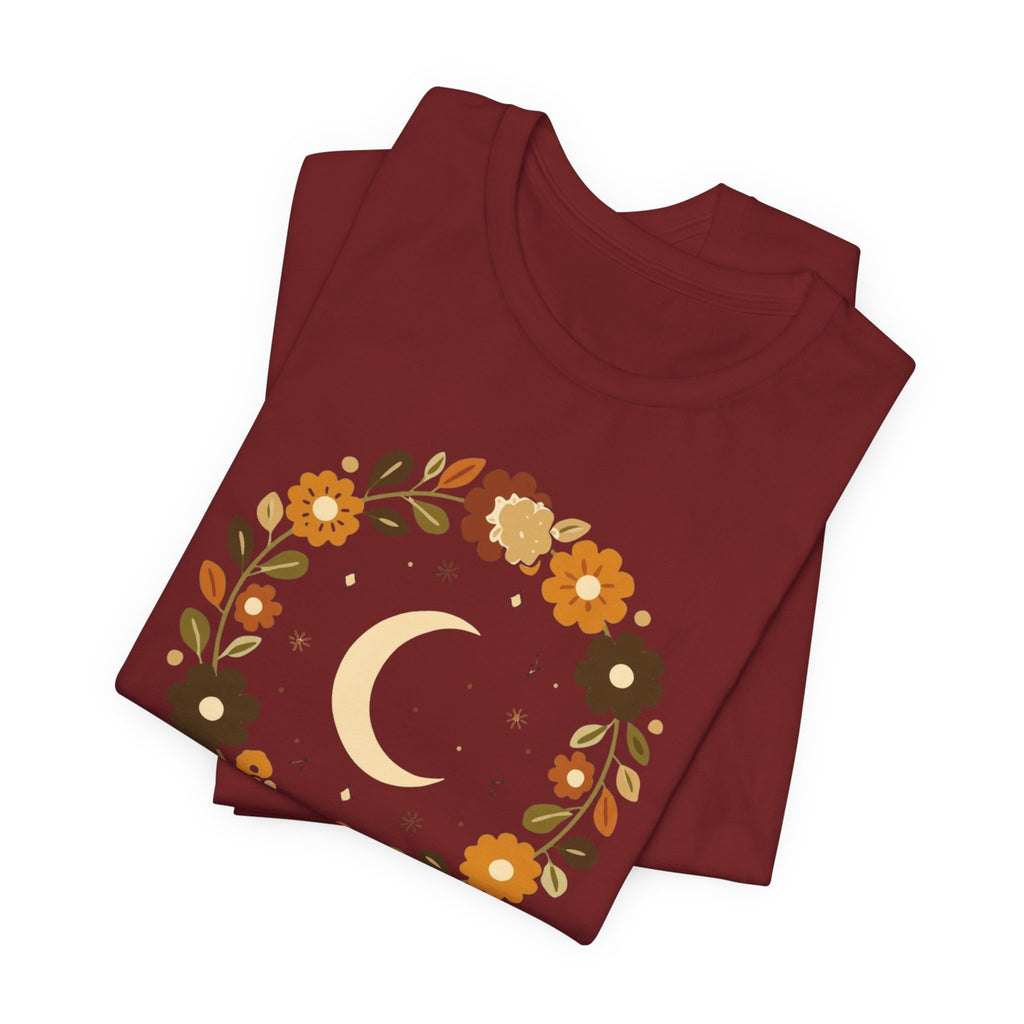 Retro Celestial Floral Wreath T-Shirt