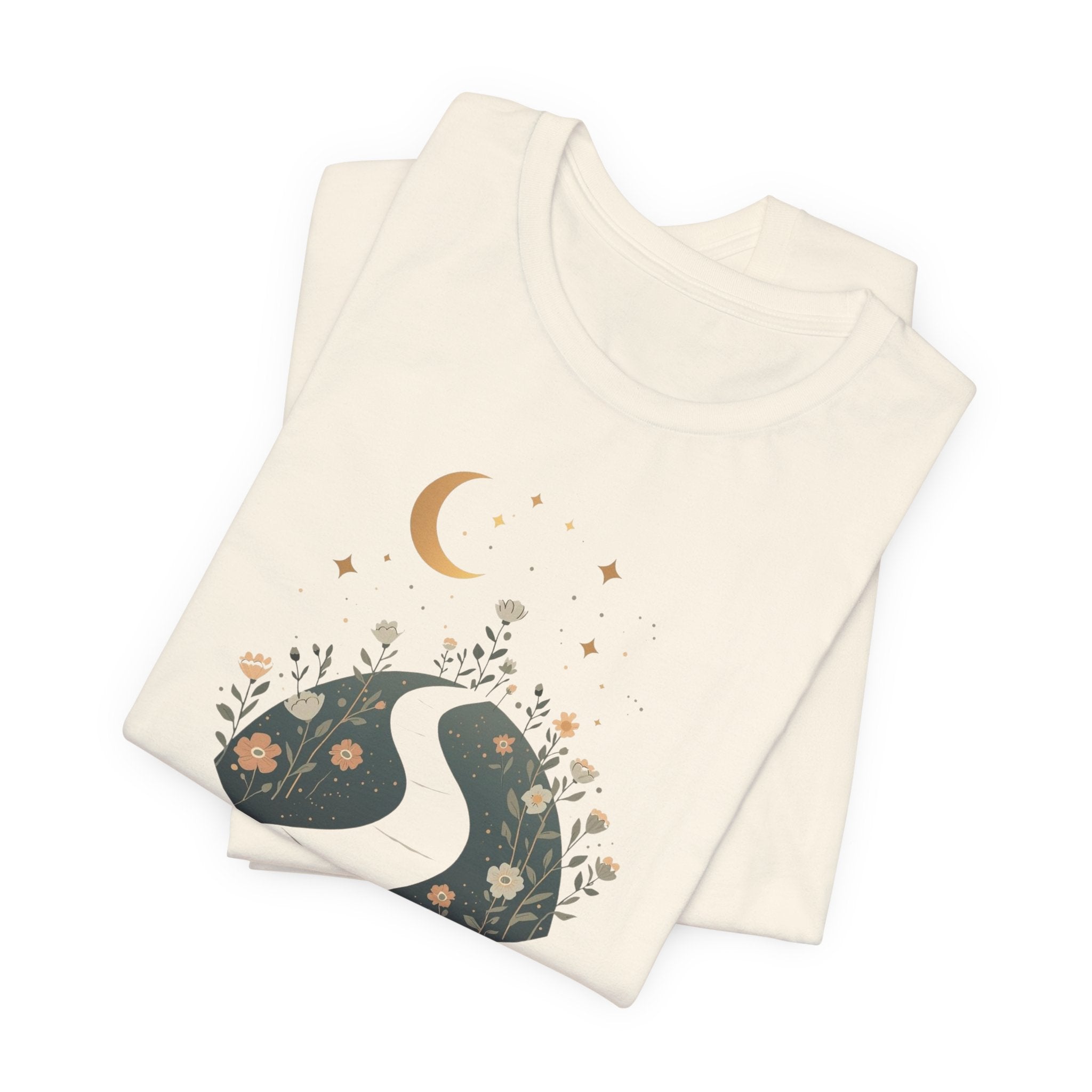 Moonlit Wildflower Path Graphic T-Shirt