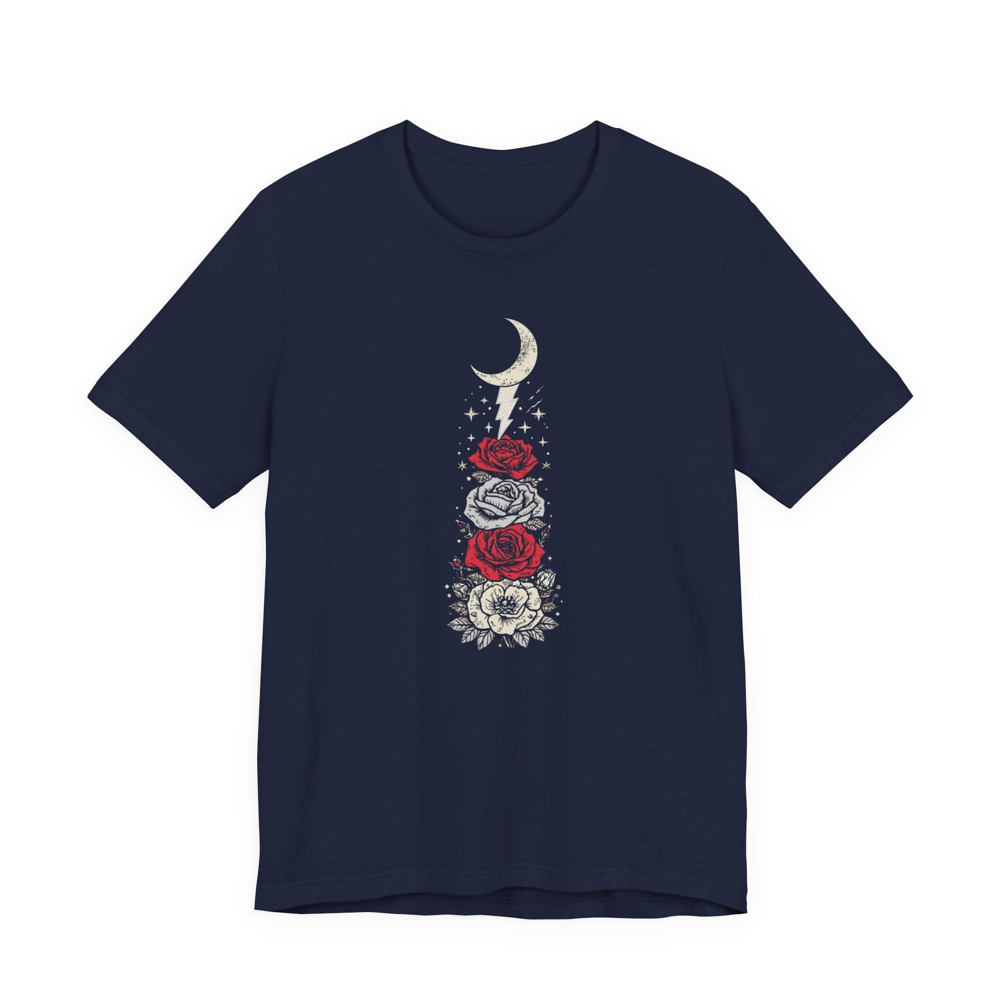 Moon & Lightning Rose Graphic T-Shirt